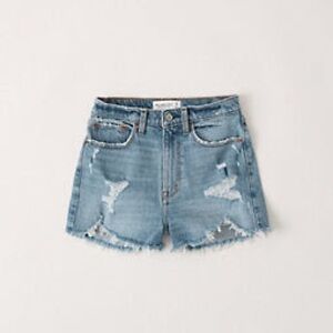 Abercrombie Curve Love High Rise Mom Shorts Size 27